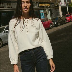 Nation LTD Callan Sweatshirt Porcelain